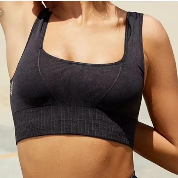 Free People Washed Black Square Neck Bra XS/S - Picture 1 of 5